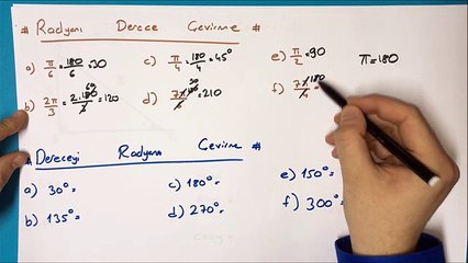 TRİGONOMETRİ 1 - Öğretici Video + 11 Sınıf Yazılı Hazırlık