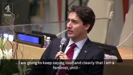 Justin Trudeau says "I am a Feminist "