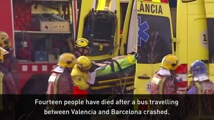 At least 14 university students die in Spanish crash