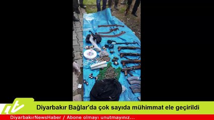 Diyarbakır Bağlar'da çok sayıda mühimmat yakalandı