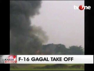 Gagal Take Off, F16 Milik TNI Terbakar