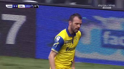 Riccardo Meggiorini Goal Sampdoria 0 - 1 Chievo Serie A 20-3-2016