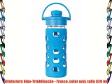 Lifefactory Glas-Trinkflasche - Frasco color azul talla 320 ml