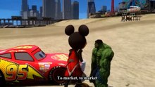 Cars Songs For Kids ♪ To Market To Market ♪ Mickey Mouse and Hulk McQueen