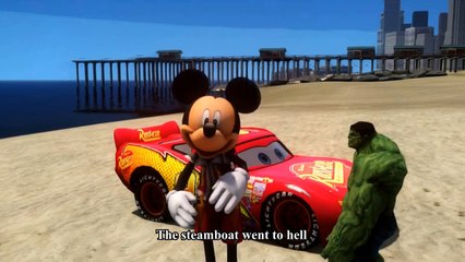 Spiderman Songs Nursery ♪ A sailor went to sea ♪ Incredible Hulk Disney Cars Lightning