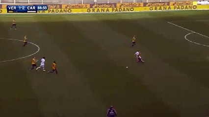 Ante Rebic Red Card - Verona 1-2 Carpi Serie A 20-03-2016