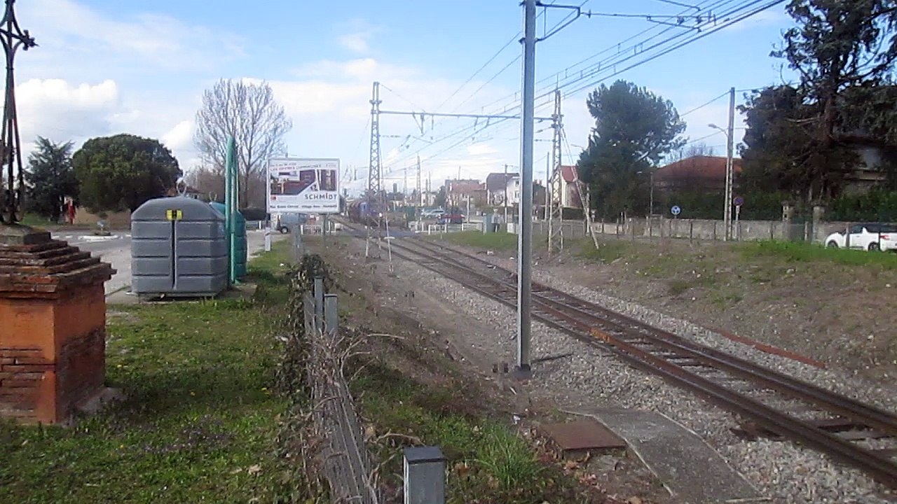 Départ du train Régiorail à destination des Talcs de Luzenac le 20/03/2016
