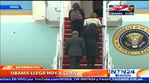 Barack Obama arriba a Cuba en una visita histórica luego que en 88 años, un mandatario estadounidense no fuera a La Isla