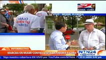 Movimientos opositores al gobierno cubano en Miami expresan su descontento por la visita de Obama a Cuba