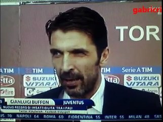 Buffon a Sky parla del record dopo Torino 1-4 Juventus - 20-3-2016