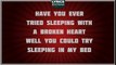 Try Sleeping With A Broken Heart - Alicia Keys tribute - Lyrics