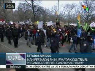 EE.UU.: ciudadanos de Nueva York se manifiestan contra Trump