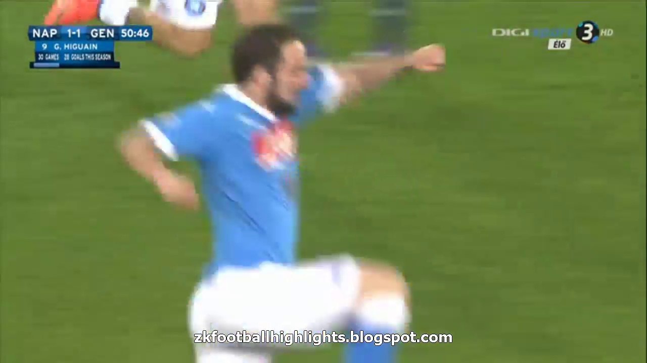 1-1 Gonzalo Higuaín Goal HD - Napoli 1-1 Genoa 20-03-2016 HD Serie A
