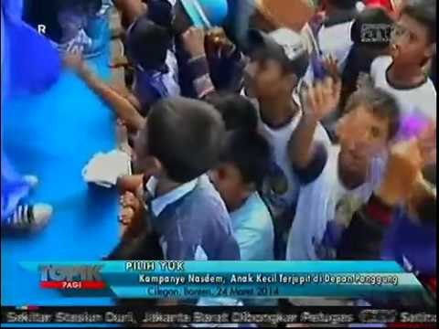 Kampanye Nasdem, Anak Kecil Berjoget di Depan Panggung