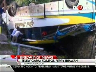 Bus Masuk Jurang di Cisarua, 16 Orang Tewas