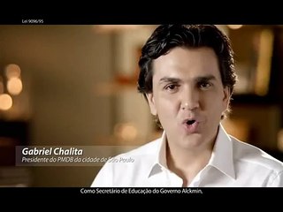 Gabriel Chalita enaltece relação com Alckmin e Dilma em programa de TV do PMDB