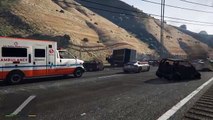 5 minute Grand Theft Auto V highway pileup_explosion.