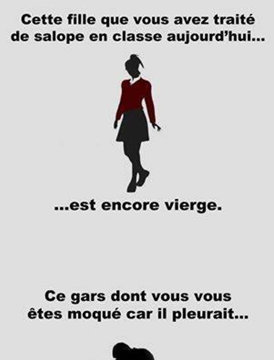 • L’intimidation, c’est tellement la réalité…