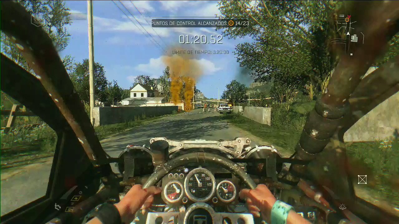 Dying Light The Following, gameplay Español, parte 30, Desafio de conduccion -quemando rueda-