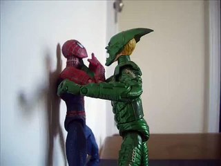 Spider-Man vs Green Goblin (stop motion)