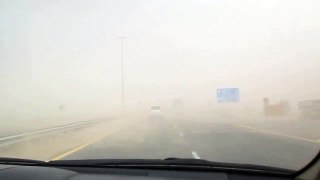Dubai sand storm starts raining