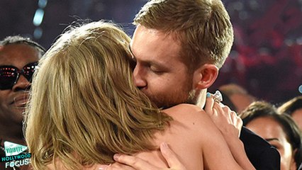 Taylor Swift Kisses Calvin Harris After Watching His DJ Gig in Las Vegas