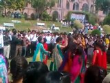 Indian University Girls Group Dance At University Lawn