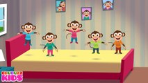 Five Little Monkeys Jumping on the Bed Nursery Rhyme - Cartoon Animation Rhymes Songs for