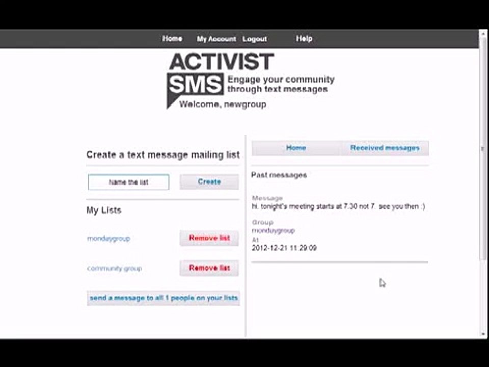 How to send a message