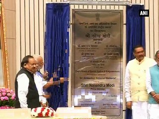 Delhi PM Modi lays foundation stone of BR Ambedkar Memorial