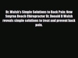 Read ‪Dr. Walsh's Simple Solutions to Back Pain: New Smyrna Beach Chiropractor Dr. Donald B