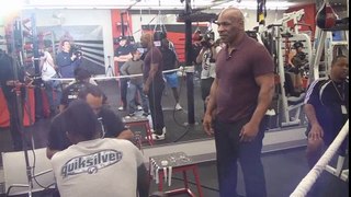 Mike Tyson Hits Iron Mike Productions GYM  Biggest Boxers