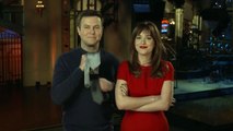 SNL Host Dakota Johnson and Taran Killam Beg Her Mom To Watch Fifty Shades of Grey