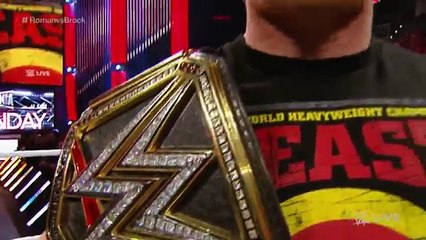 Roman Reigns confronts Brock Lesnar face to face