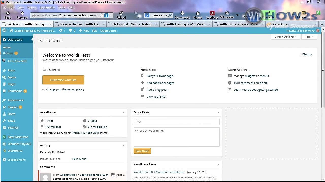 WordPress Tutorial for Beginners  Twenty Fourteen Theme  Properly Make a Website with WordPres... [HD, 720p]_clip7