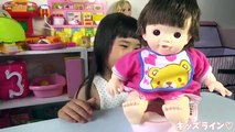 ぽぽちゃん [新発売] おしゃべりトイレ デコセットつき 音声 お道具 おもちゃ おままごと Baby Doll Popochan toilette Toy