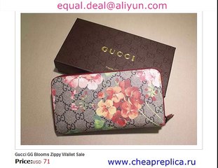 Gucci GG Blooms Zippy Wallet Replica for Sale