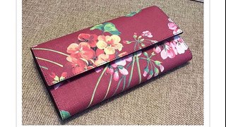 Gucci Blooms Print Continental Wallet Cerise Blooms Print Leather for Sale