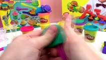 Menu pailleté Play Doh avec le jeu Scoops n Treats et Burger Builder – Un menu Play Doh