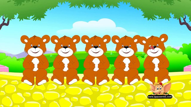 Five Brown Teddies - Nursery Rhyme with Lyrics and Sing Along