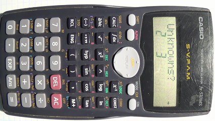 Manual calculadora: Resolver sistemas de ecuaciones con dos incógnitas (ejemplo)