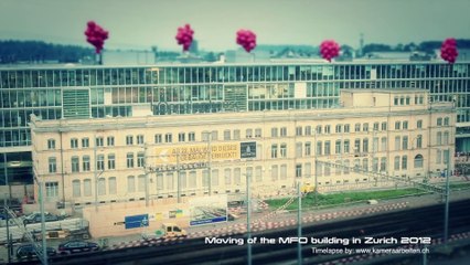 Déplacer un bâtiment sur 60 mètres en entier sur des rails?! Possible à Zurich!