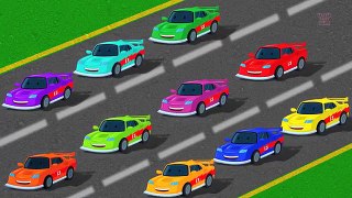 Ten Little Racing Car - Nursery Rhyme