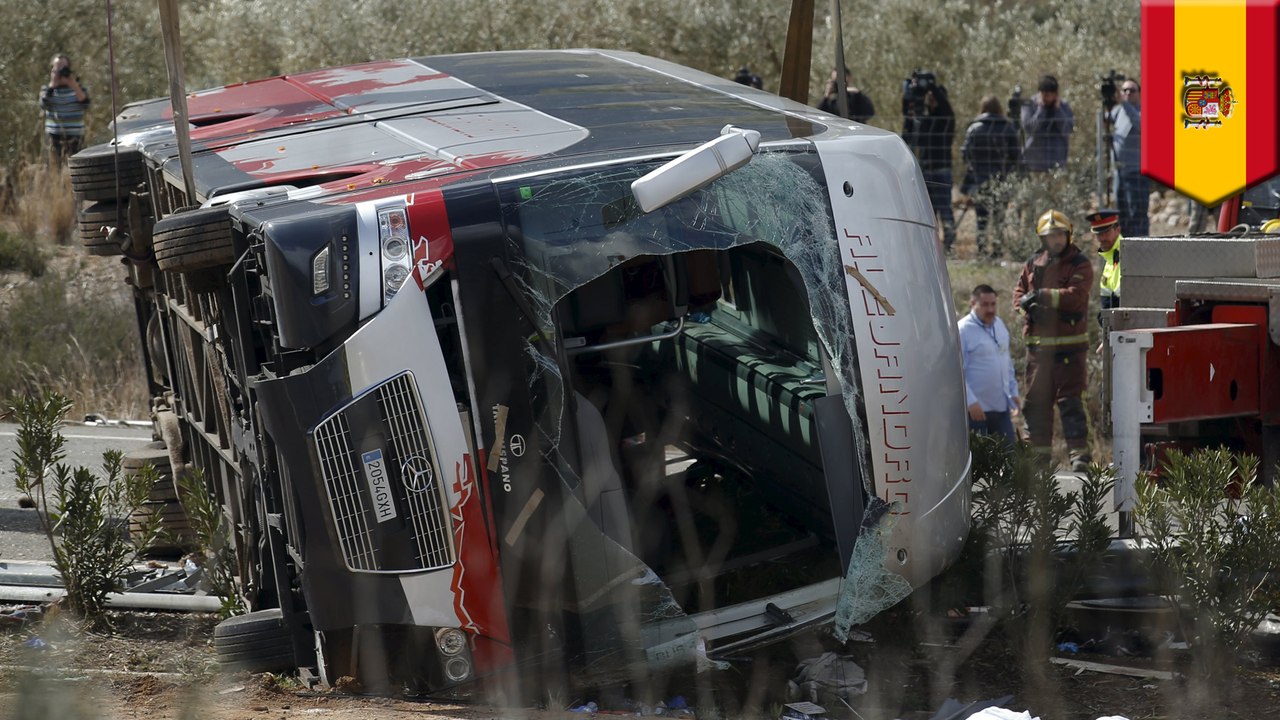 Deadly bus crash kills 13 students in Spain, dozens more injured