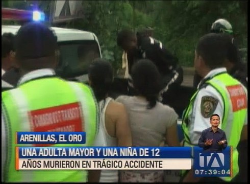 Una mujer y una niña de 12 años murieron en un trágico accidente en El Oro