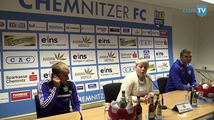 Chemnitzer FC SV Stuttgarter Kickers, 19. Spieltag 15/16, Pressekonferenz nach der Partie
