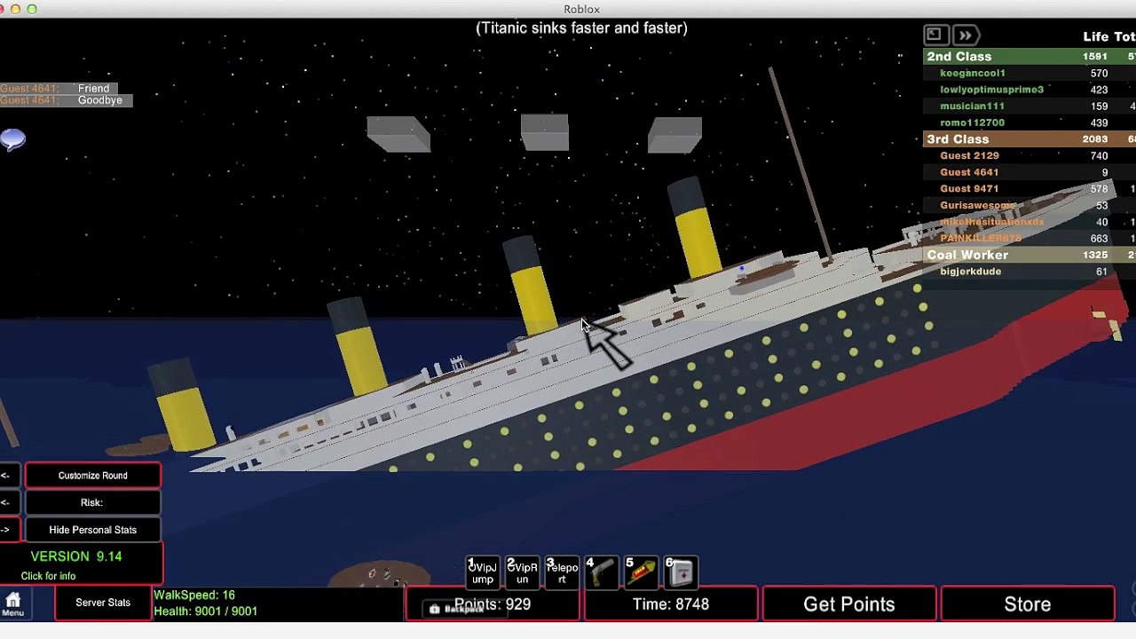titanic sinking (roblox)