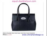 Mulberry Bayswater Black Small Classic Grain Leather Replica for Sale