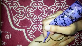 Arabic Simple Henna - Latest Mehndi Design - How To Apply Henna Mehendi Tattoo On Hand