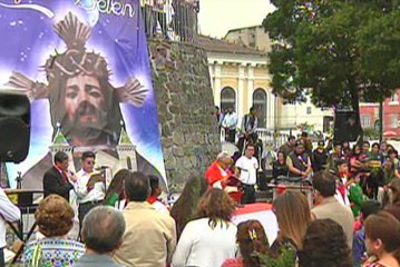 Creyentes acudieron a la misa campal de Domingo de ramos